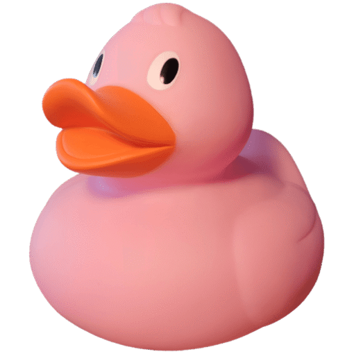 Klassisk badeand, rosa (XXL)