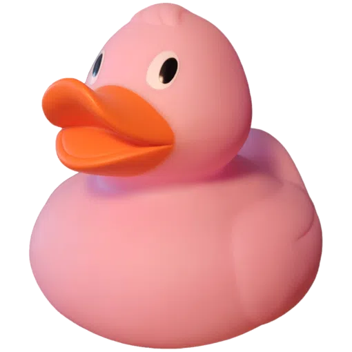 Klassisk badeand, rosa (XXL)