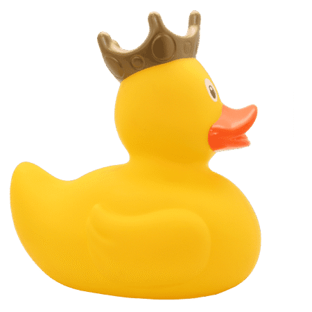 Gul badeand med krone (3XL)