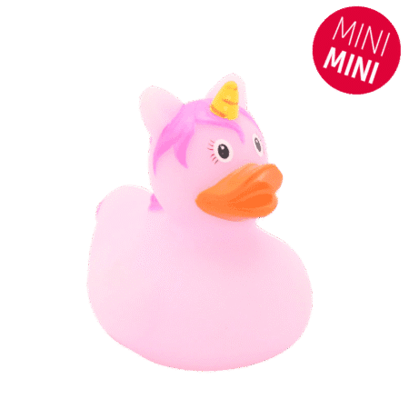 Rosa enhjørning-badeand (mini)