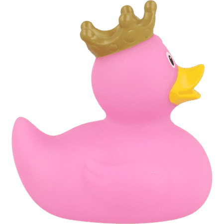 Rosa badeand med krone