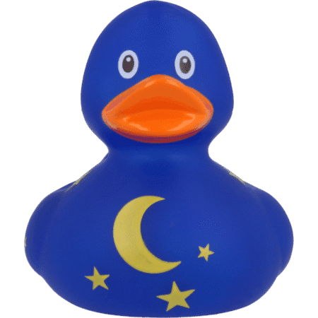 Badeand med måne og stjerner