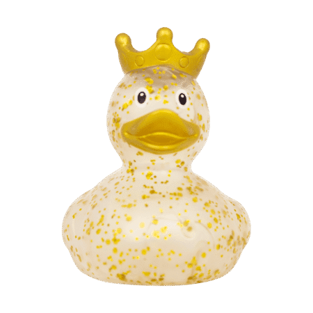 Badeand med krone Glitter Gull – Lilalu - Bilde 3