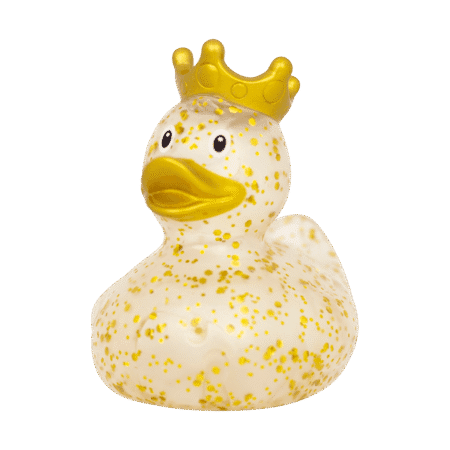 Badeand med krone Glitter Gull – Lilalu - Bilde 4