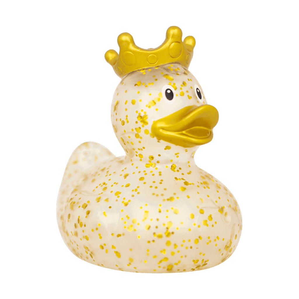 Badeand med krone Glitter Gull – Lilalu