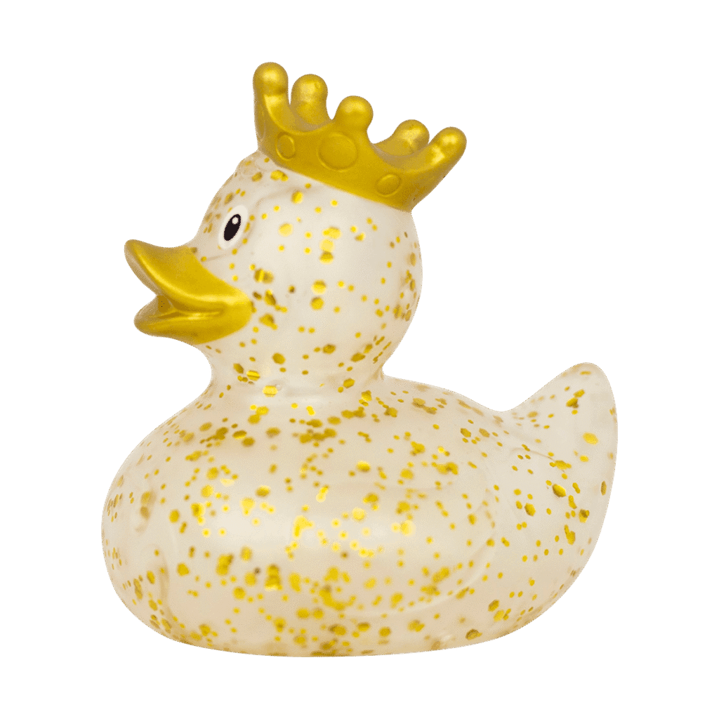 Badeand med krone Glitter Gull – Lilalu
