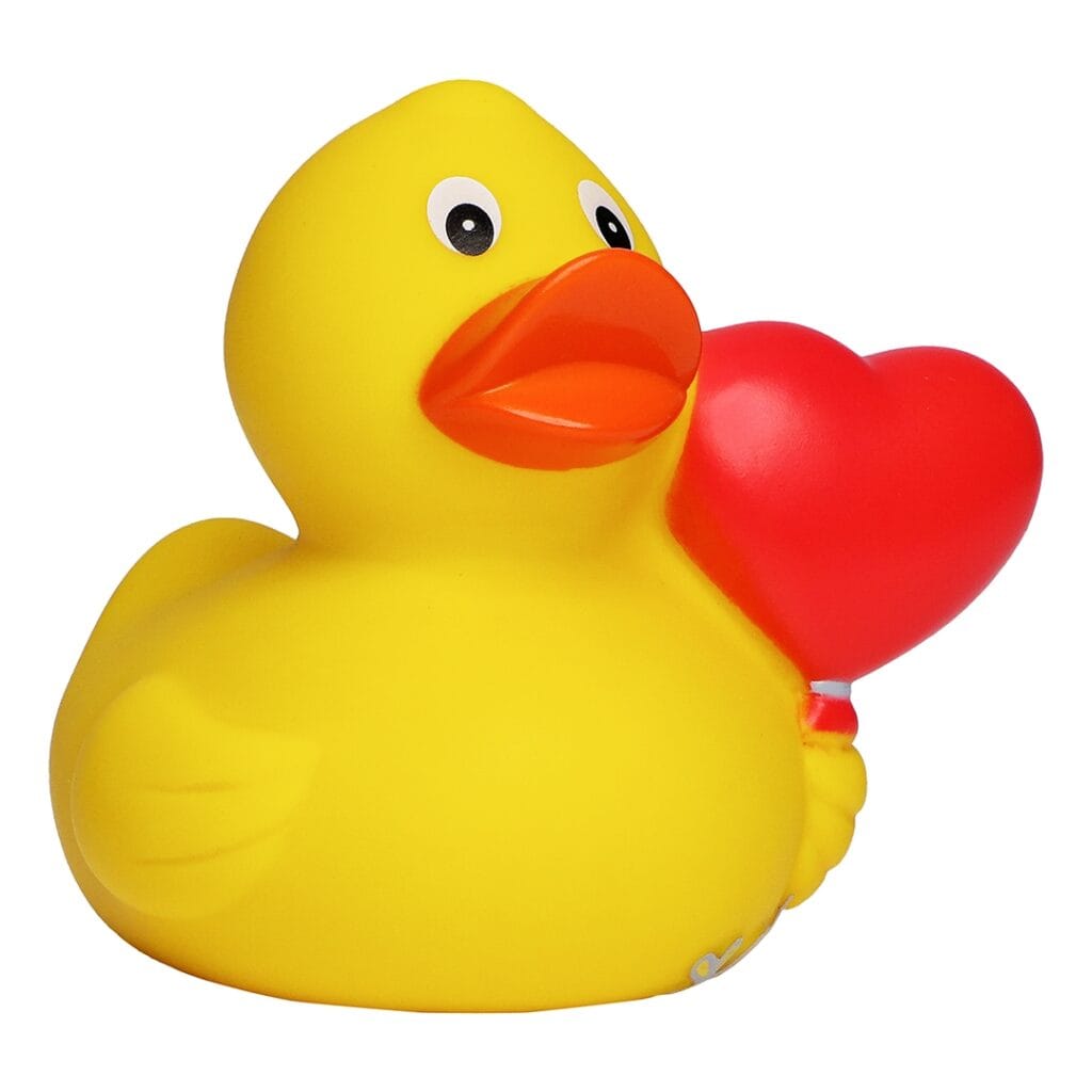 Badeand Hjerteballong – Kvakky Duck