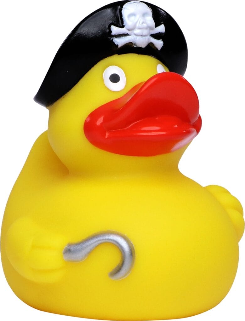 Badeand Pirat med hatt – Kvakky Duck
