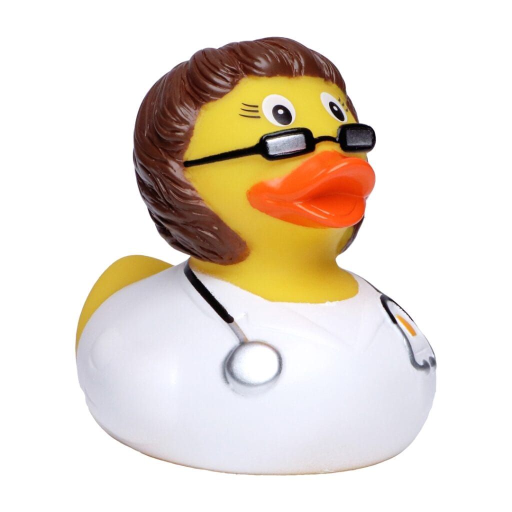 Badeand Lege brunette – Kvakky Duck