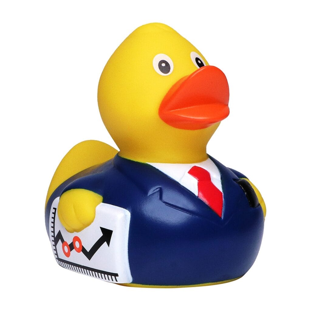 Badeand Forretningsmann – Kvakky Duck