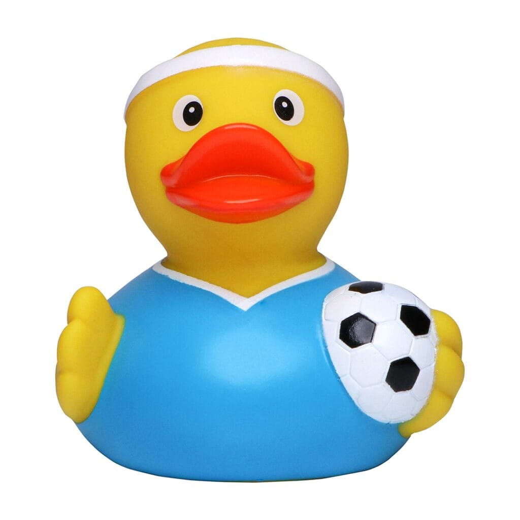 Badeand Fotballspiller – Kvakky Duck