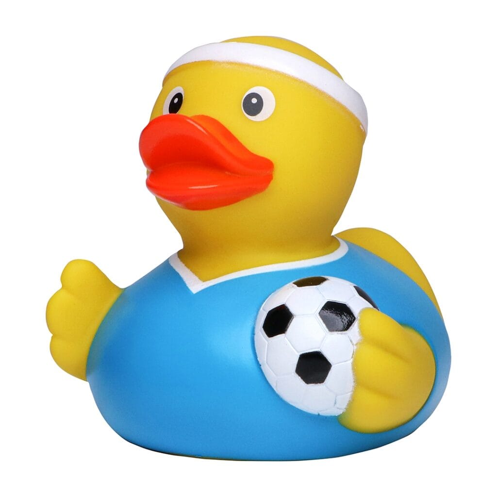 Badeand Fotballspiller – Kvakky Duck