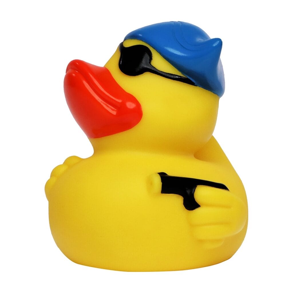 Badeand Pirat med lapp for øyet og hatt – Kvakky Duck