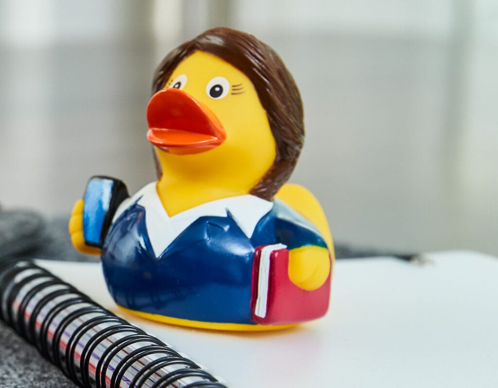 Badeand Forretningskvinne – Kvakky Duck