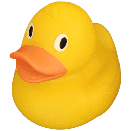 Klassisk badeand, gul (XXL)