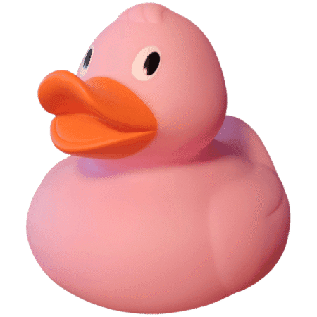 Klassisk badeand, rosa (XXL)
