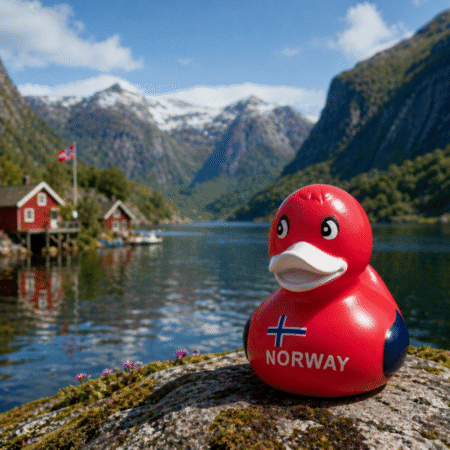 Badeand NORWAY – Norsk flagg - Bilde 5