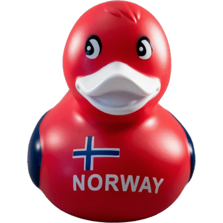 Badeand NORWAY – Norsk flagg