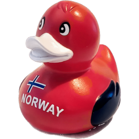 Badeand NORWAY – Norsk flagg