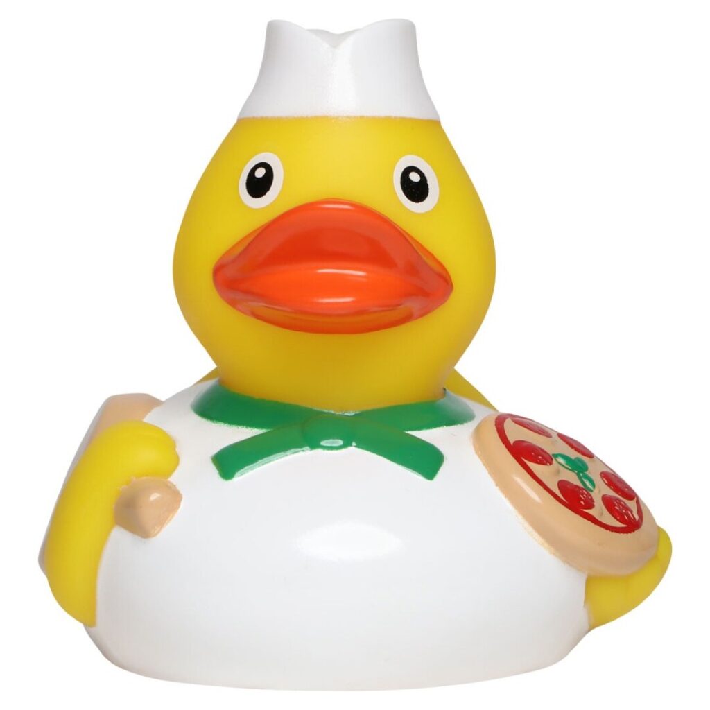 Badeand Pizzabaker – Kvakky Duck
